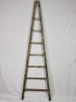 19th century French harvest ladder with broad base and narrow top 92¼  Online now