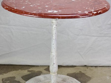 Round table with red marble top 31½  Cheap