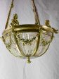 Pretty 19th Century chandelier with cherubs and crystal decorations 31½  x 15¾  Supply