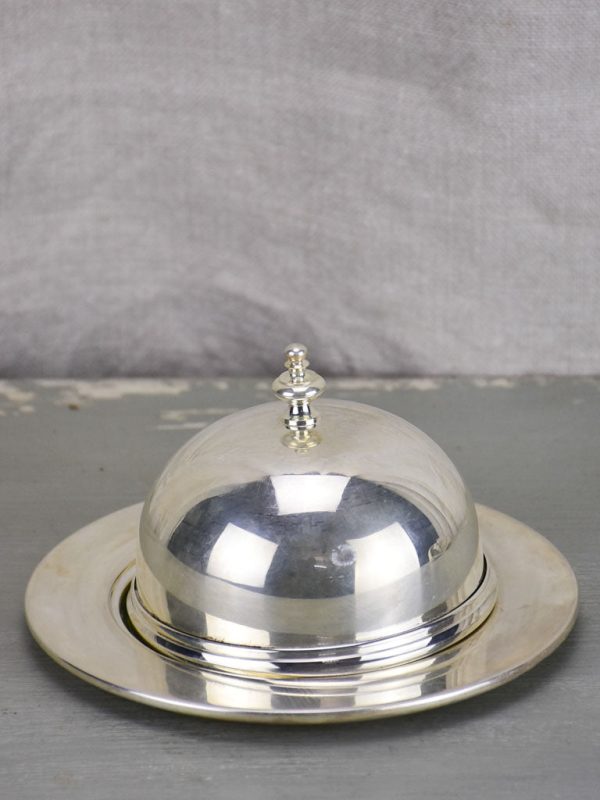 Antique French Meurgey silver plate butter dish Sale