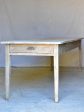 Early 20th Century French oak farmhouse table with two drawers and tapered legs 115¾  x 30¾  Online