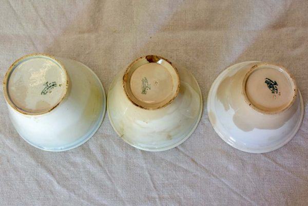 Collection of three antique French earthenware confiture pots Online Sale