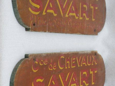 Two signs from horse stables - late 19th century 27¼  x For Discount