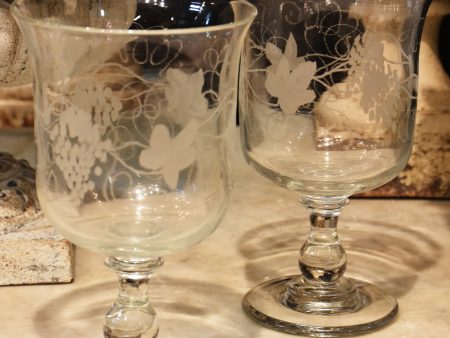 Pair of late 19th century engraved glasses Discount