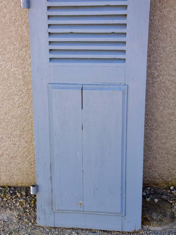 Pair of early 19th Century French blue shutters 85½  x 20¾  For Sale