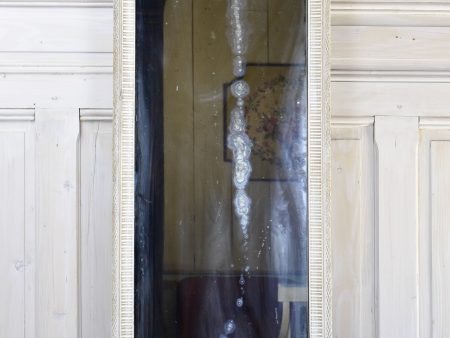 19th century Louis XVI style mirror with white frame 19 ¾   x 52” Sale