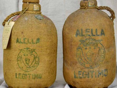 Two 19th Century Spanish wine bottles in jute Supply