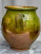 Antique French confit pot with green glaze 9  Fashion