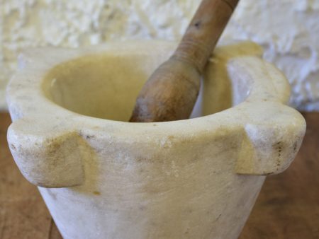 Antique French marble mortar and pestle Fashion