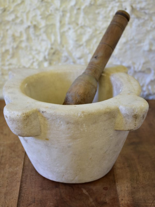 Antique French marble mortar and pestle Fashion