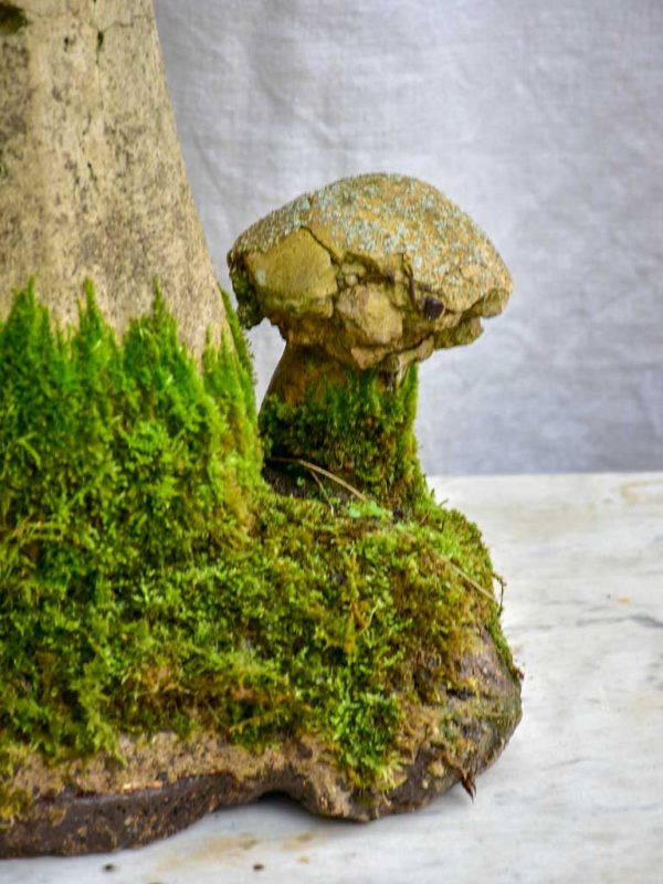 Antique French garden sculpture of a mushroom Supply