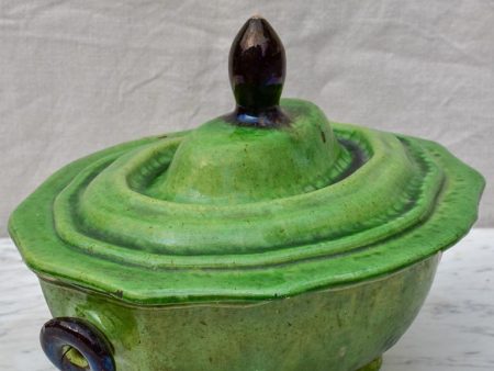 Rustic early 20th Century Dieulefit tureen with lid Discount