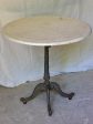 Late 19th Century round French table with marble top and cast iron base 31  Online Hot Sale