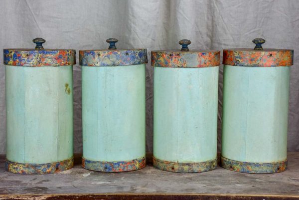 Four antique Italian Pharmacy canisters Online