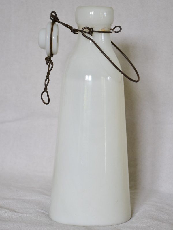 Antique French opaline milk glass milk bottle Online