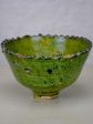 Antique French nut bowl with green glaze Cheap