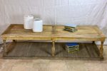 Rustic French coffee table - display table from a boutique 70¾  x 27½  TWO AVAILABLE For Sale