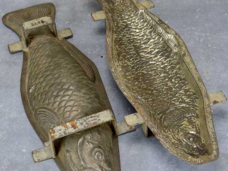 Vintage French chocolate mold - fish Online now