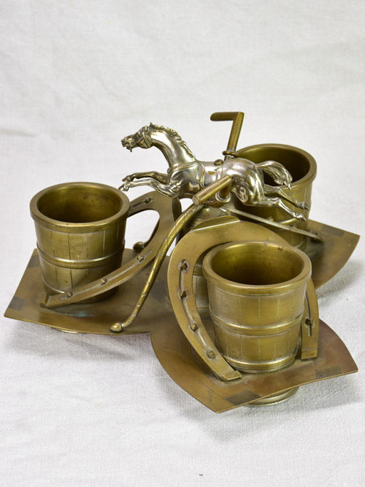 Mid - late 19th Century French horse themed bottle   condiment holder centerpiece Online Sale