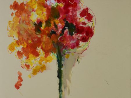 Bouquet 1 - Caroline Beauzon - oil on paper 20  x 26  Sale