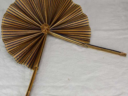 Antique French hand fan - straw Hot on Sale