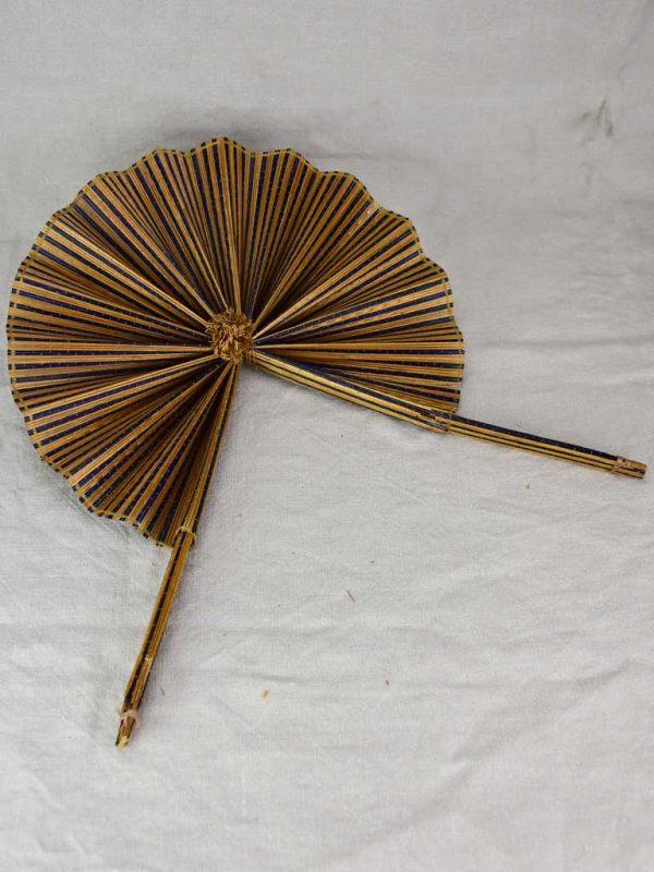 Antique French hand fan - straw Hot on Sale