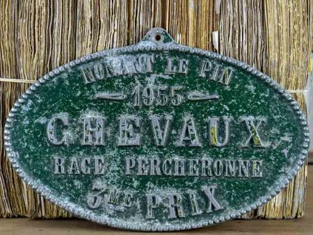 1955 French agricultural plaque - horse prize For Sale