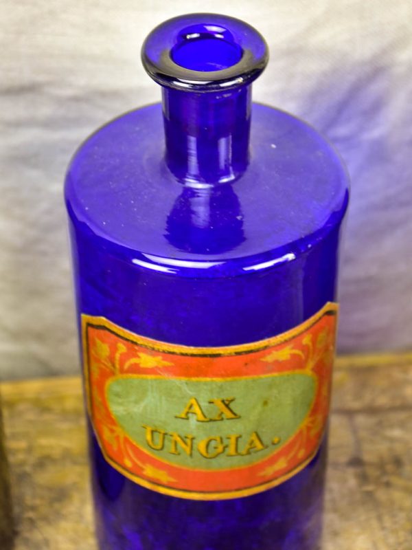 Rare collection of antique French apothecary jars - cobalt blue Online