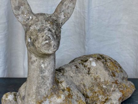 Mid-century garden sculpture of a deer For Sale