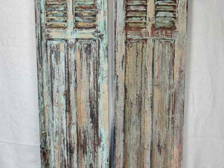 Pair of rustic French shutters For Cheap