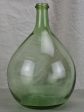 Small antique French demijohn bottle - green Fashion