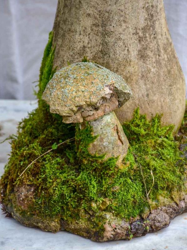 Antique French garden sculpture of a mushroom Supply