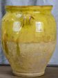 Antique French confit pot with yellow glaze 9 ¾  Hot on Sale