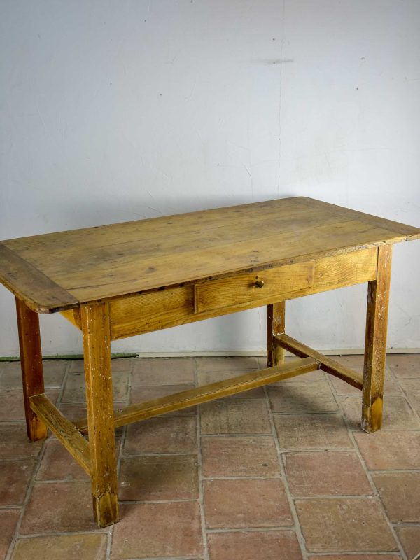 Antique French farm table with drawer Online