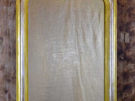 Antique French Louis Philippe mirror with angel crest 28 ¼  x 45 ¾  Sale