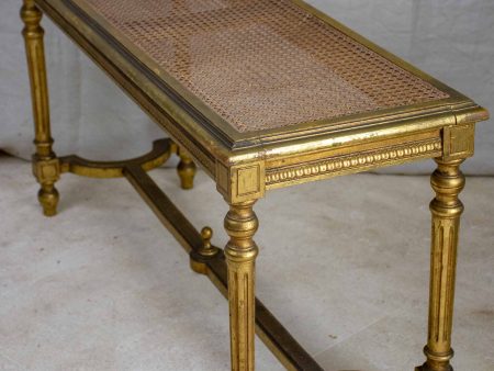 Late 19th Century Louis XVI cane bench Supply