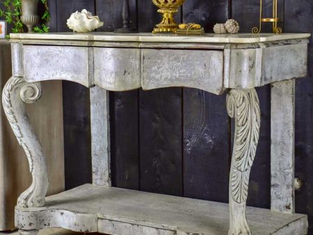 19th Century French console with marble top Cheap