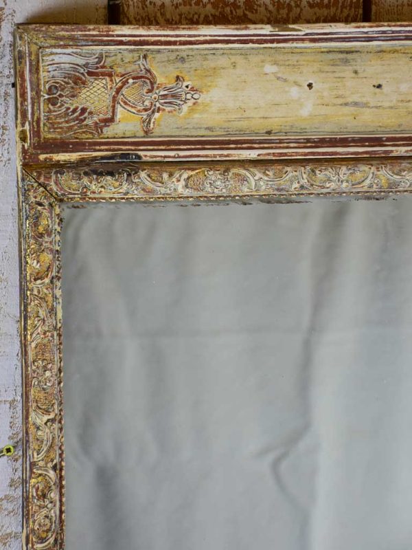 18th Century Louis XVI mirror with two panels 17  x 45¾  Sale