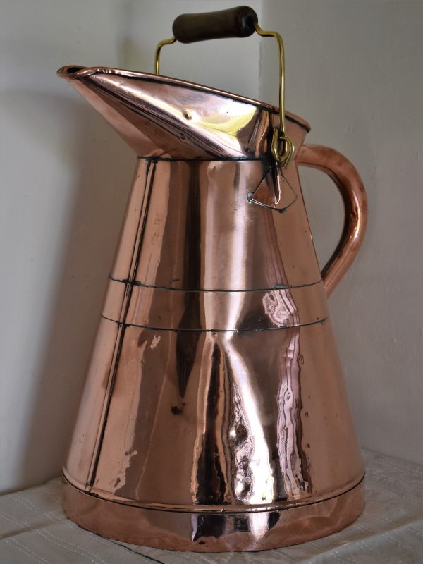 Antique French copper wine maker s pitcher Online now