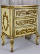 Vintage three drawer commode - carved with gilding Cheap