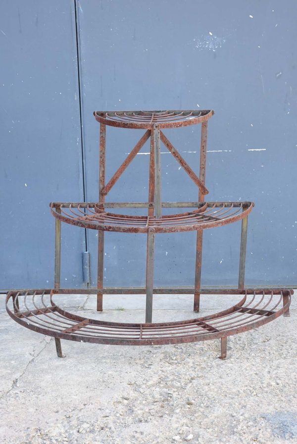 Mid century French plant stand - three tier semi-circle on Sale