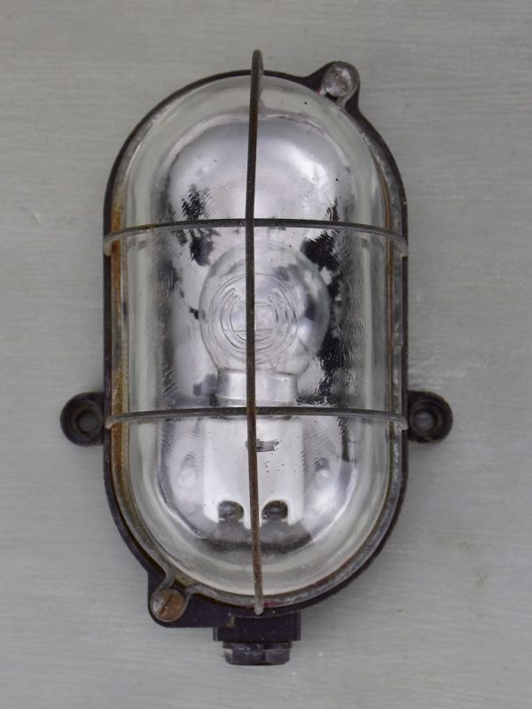 Antique Industrial French wall light - exterior Discount