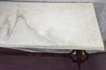 Very large 18th Century rectangular marble table with pretty iron base 74  x 35½  Discount