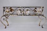 Pair of vintage French wrought iron pot plant stands For Sale