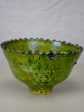 Antique French nut bowl with green glaze Cheap