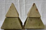 Pair of mid century garden finials - pyramids 15¾  Discount