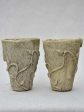 Pair of small vintage cement flower pots 6¼  Hot on Sale