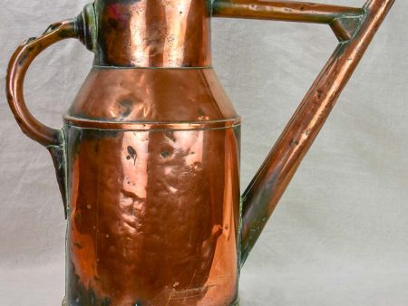 19th Century French copper watering can - rose garden Online now