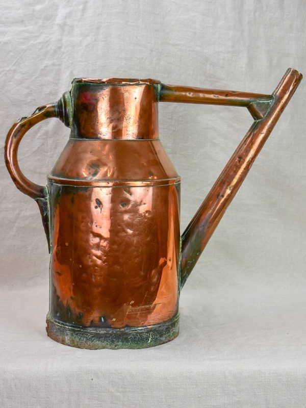 19th Century French copper watering can - rose garden Online now