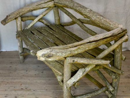 Primitive driftwood bench seat Online now